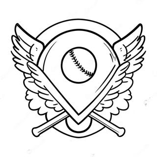 Pagina Para Colorir Do Logo Do Baseball Angels 37205-30974