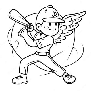 Pagina Para Colorir Do Jogador De Baseball Angels Batendo 37206-30979