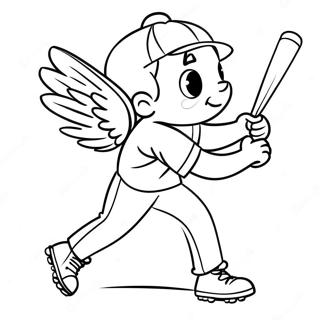 Pagina Para Colorir Do Jogador De Baseball Angels Batendo 37206-30980