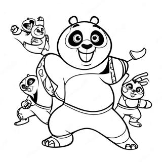 Kung Fu Panda 3 Páginas Para Colorir