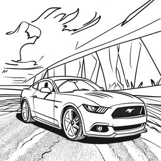 Pagina Para Colorir Do Carro Esportivo Mustang Gt 3739-3036