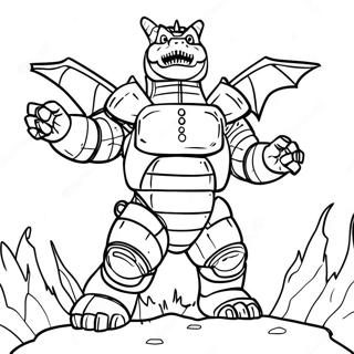 Pagina Para Colorir Do Mechagodzilla Em Batalha 3750-3047