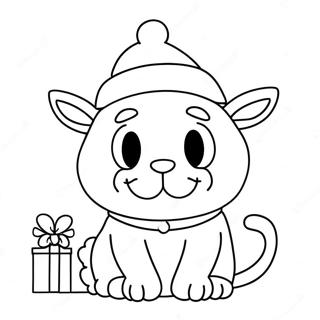 Pagina Para Colorir Do Garfield Com Chapeu De Papai Noel 37566-31277