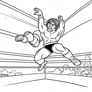 Pagina Para Colorir Do Lutador Da Wwe Pulando Em Cima Do Oponente 3760-3053