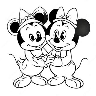 Mickey E Minnie Pombinhos Pagina Para Colorir 37647-31320