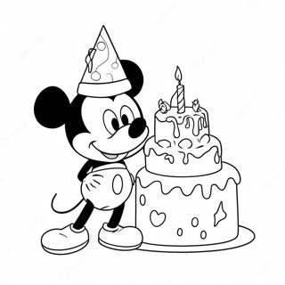 Feliz Aniversário Mickey Mouse Clubhouse Páginas Para Colorir