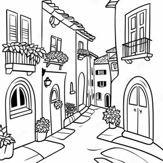 Pagina Para Colorir De Uma Charmosa Vila Italiana 3781-3062