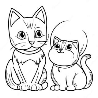 Pagina Para Colorir De Gato E Cachorro Para Adultos 37986-31598