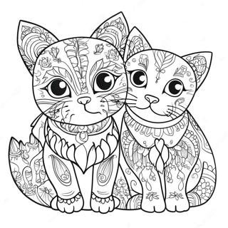 Pagina Para Colorir De Gato E Cachorro Para Adultos 37986-31599