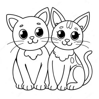 Pagina Para Colorir De Gato E Cachorro Fantastico 37987-31590