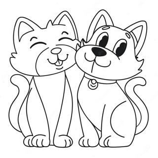 Pagina Para Colorir De Gato E Cachorro Fantastico 37987-31591