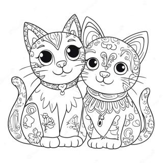 Pagina Para Colorir De Gato E Cachorro Fantastico 37987-31592