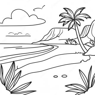 Pagina Para Colorir Da Praia Cenica Do Havai 38076-31666