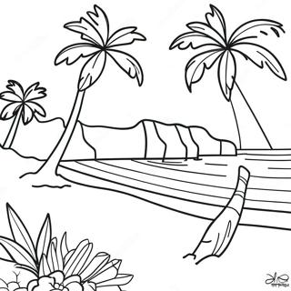 Pagina Para Colorir Da Praia Cenica Do Havai 38076-31667