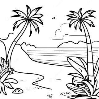 Pagina Para Colorir Da Praia Cenica Do Havai 38076-31668