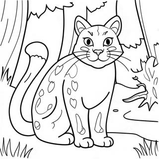 Pagina Para Colorir De Felino Majestoso Na Floresta 38227-31793