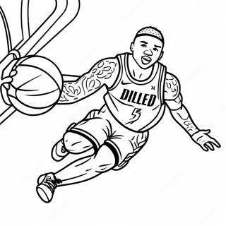 Pagina Para Colorir De Damian Lillard Enterrando 38267-31827