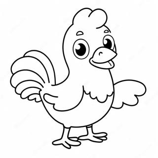 Pagina Para Colorir De Um Frango De Desenho Animado Fofo 38357-31890