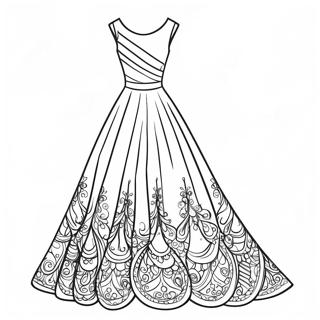 Pagina Para Colorir De Moda De Vestido De Noite Elegante 38417-31957