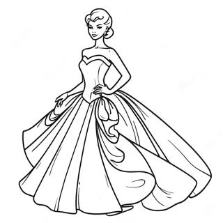 Pagina Para Colorir De Moda De Vestido De Noite Elegante 38417-31960