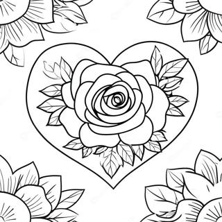 Pagina Para Colorir Do Coracao De Rosa 38576-32066