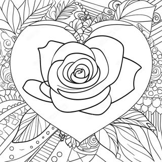 Pagina Para Colorir Do Coracao De Rosa 38576-32068