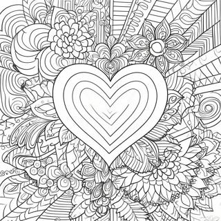 Pagina Para Colorir Do Mandala Intricado Do Coracao De Rosa 38577-32077