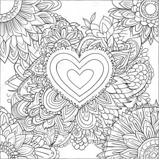 Pagina Para Colorir Do Mandala Intricado Do Coracao De Rosa 38577-32078