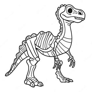 Esqueleto De Dinossauro Páginas Para Colorir