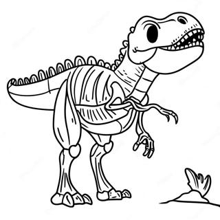 Pagina Para Colorir Esqueleto De T Rex Rugindo 38607-32090