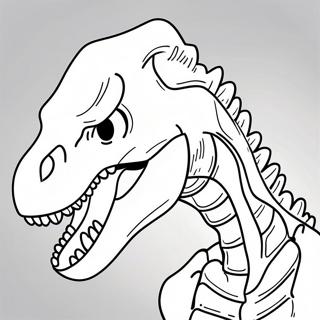 Pagina Para Colorir Esqueleto De T Rex Rugindo 38607-32091