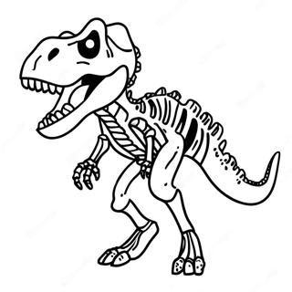 Pagina Para Colorir Esqueleto De T Rex Rugindo 38607-32092