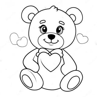 Pagina Para Colorir Urso Adoravel Com Coracao 38627-32110