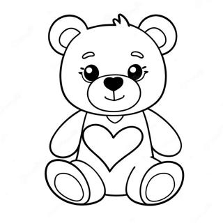 Pagina Para Colorir Urso Adoravel Com Coracao 38627-32111