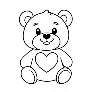 Pagina Para Colorir Urso Adoravel Com Coracao 38627-32112