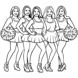 Pagina Para Colorir Cheerleaders Dos Atlanta Falcons 38637-32117