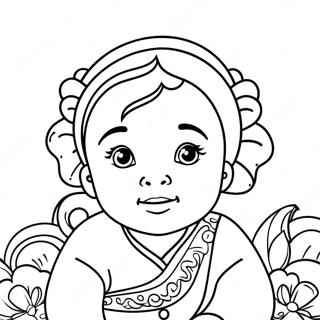 Pagina Para Colorir Da Bebe Jasmine 38706-32167