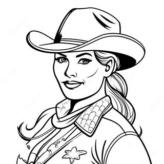 Pagina Para Colorir De Cowgirl Vintage Com Lasso 38727-32186