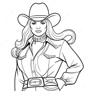 Pagina Para Colorir De Cowgirl Vintage Com Lasso 38727-32187