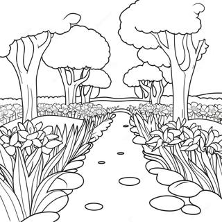 Pagina Para Colorir De Jardim De Flor De Laranja Bonita 38737-32197