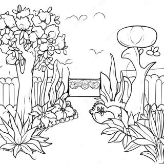 Pagina Para Colorir De Jardim De Flor De Laranja Bonita 38737-32199