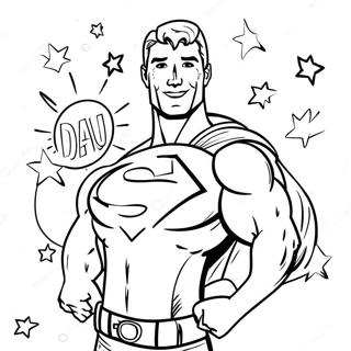 Pagina Para Colorir Do Dia Dos Pais Super Heroi Feliz 38917-32330