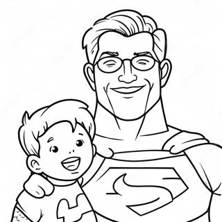 Pagina Para Colorir Do Dia Dos Pais Super Heroi Feliz 38917-32331