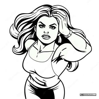 Pagina Para Colorir Da She Hulk Em Acao 38967-32373