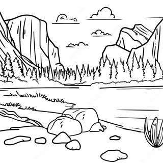 Pagina Para Colorir Do Vale Majestoso De Yosemite 38987-32386