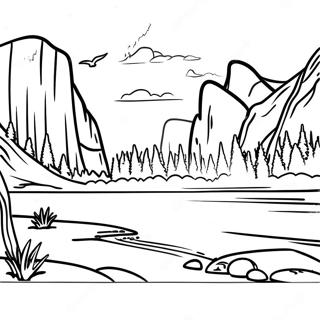 Pagina Para Colorir Do Vale Majestoso De Yosemite 38987-32388