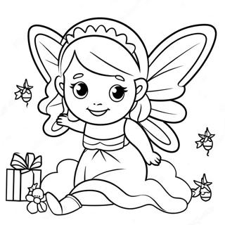 Pagina Para Colorir Da Fada De Natal Brilhante 39017-32413