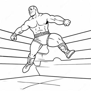 Pagina Para Colorir Do Lutador Da Wwe Pulando Em Um Oponente 39037-32429