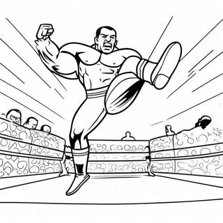 Pagina Para Colorir Do Lutador Da Wwe Pulando Em Um Oponente 39037-32430