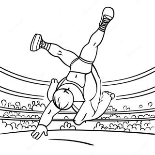 Pagina Para Colorir Do Lutador Da Wwe Pulando Em Um Oponente 39037-32431